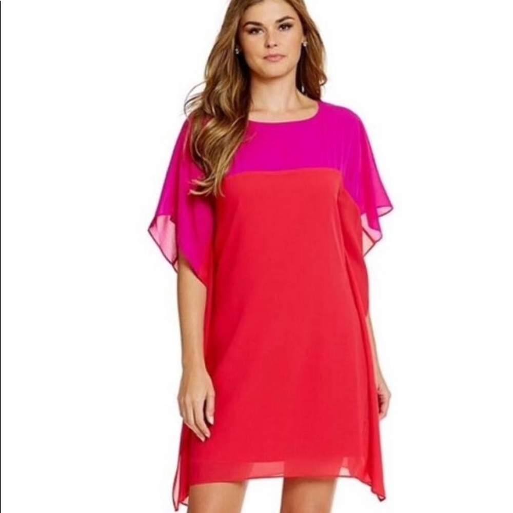 Badgley Mischka dress color block